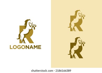 Letter R and horse concept. Very suitable for symbol, logo, company name, brand name, personal name, icon and many more.