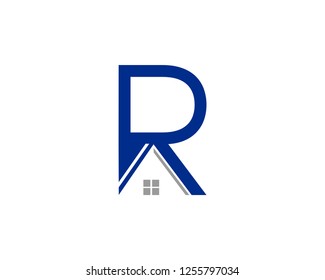 Letter R With House Logo