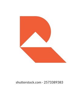 Letter R house minimal abstract logo design