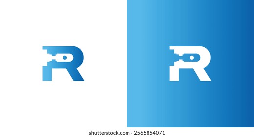 Letter R for Hydraulic Logo Design
