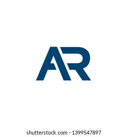 letter A R icon logo design concept