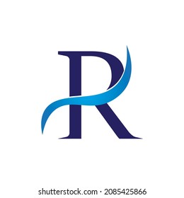 Diseño vectorial del logotipo del icono R de la letra