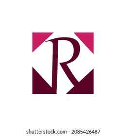 Letter R icon logo vector