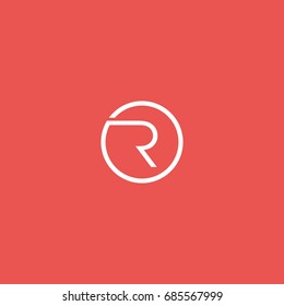 letter R icon vector