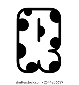 The letter R ideal for branding or creative projects, the cow pattern, this unique the letter R versatility