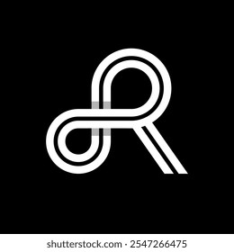 Letter R infinity creative logo design
