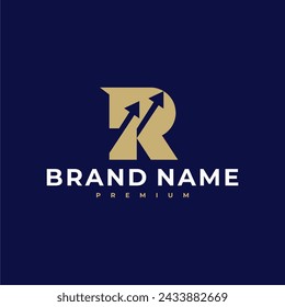 LETTER R INITIAL HORSE NEGATIVE SPACE INVESTMENT LOGO VECTOR ICON ILLUSTRATION