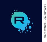 Letter R Initial Liquid Bubble Modern Logo Template