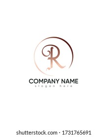 Letter R initial logo template, Vector logo for business and company identity 