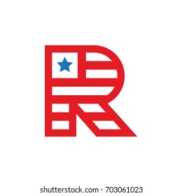 letter r initial logo template