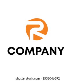 Letter R initial logo unique shape design template Sign