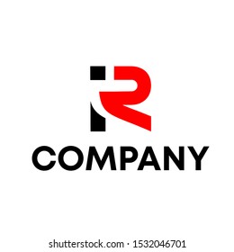Letter R initial logo unique shape design template Sign