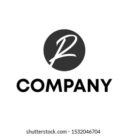 Letter R initial logo unique shape design template Sign