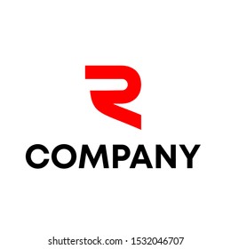 Letter R initial logo unique shape design template Sign