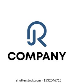 Letter R initial logo unique shape design template Sign