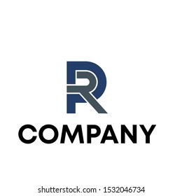 Letter R initial logo unique shape design template Sign
