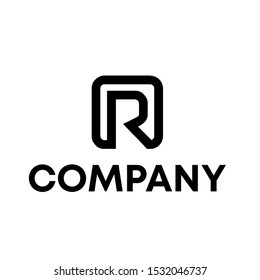 Letter R initial logo unique shape design template Sign