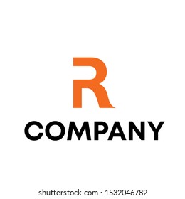 Letter R initial logo unique shape design template Sign
