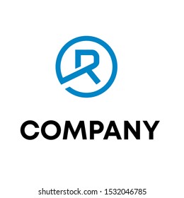 Letter R initial logo unique shape design template Sign