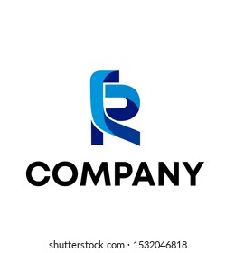 Letter R initial logo unique shape design template Sign