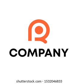 Letter R initial logo unique shape design template Sign