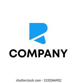 Letter R initial logo unique shape design template Sign