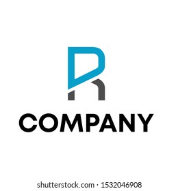 Letter R initial logo unique shape design template Sign