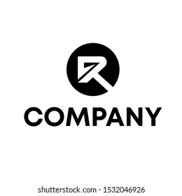 Letter R initial logo unique shape design template Sign