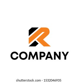 Letter R initial logo unique shape design template Sign
