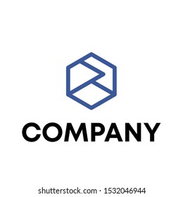 Letter R initial logo unique shape design template Sign