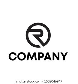 Letter R initial logo unique shape design template Sign