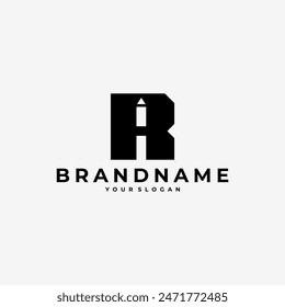 LETTER R INITIAL PENCIL LOGO ICON ILLUSTRATION