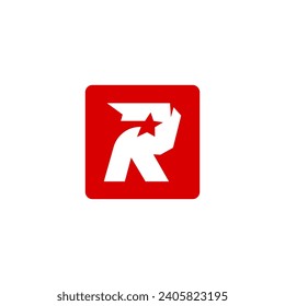 Letter R initial race racing speed performance logo design