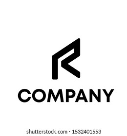 letter R initial sign logo vector elements