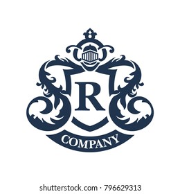 The letter R inside on the dingbat shield