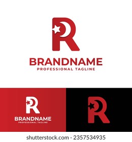 Letter R Islamic Logo, suitable for business related to Islam with R initial.