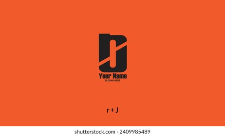El logotipo de la letra r y J es adecuado para los logotipos de marca, el logotipo de r y J es sencillo y genial