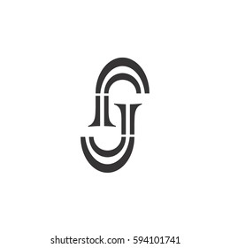 letter r and j logo vector