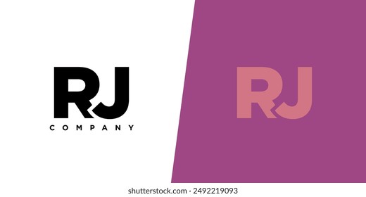 Letter R and J, RJ logo design template. Minimal monogram initial based logotype.