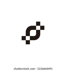 letter r J square geometric symbol simple logo vector