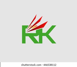 Letter R and K logo
