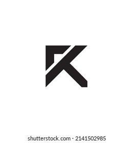Letter R K T square simple symbol logo vector