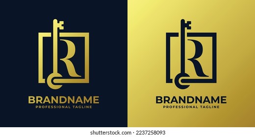 Letter R Key Logo, suitable for any business related to key with R initial.