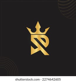 Letter R king Logo Template In Modern Creative Minimal Style Vector Design 
