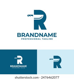 Letter R Knife Logo, for Butcher Shops or Restaurant Branding