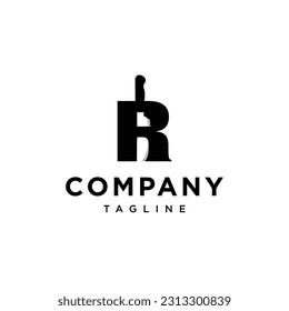 Letter R Knife logo icon vector template.eps