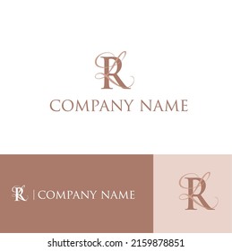 Letra R con letra L diseño de logotipo cursivo. logotipo inicial para cualquier empresa o negocio.