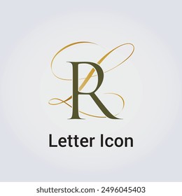 Letter R and L Icons, Initials, Monogram, Logo for Corporate Business Colors