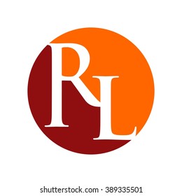 letter R and L logo vector.