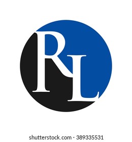 letter R and L logo vector.